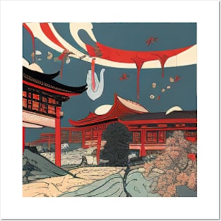 JAPANESE WOODBLOCK PRINT Posters and Art